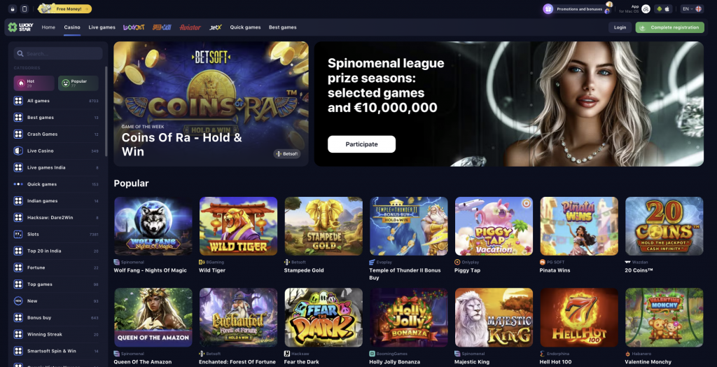 Experience the Thrill of Gaming with Lucky Star India Online